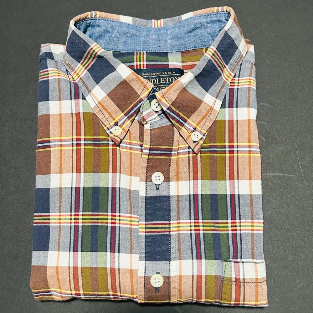 Pendleton Mens Large Plaid Short‎ Sleeve Button Down Casual Shirt